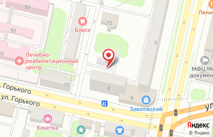 Киоск по ремонту обуви на улице Горького на карте