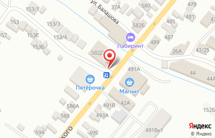 Супермаркет Пятёрочка на улице М.Горького на карте