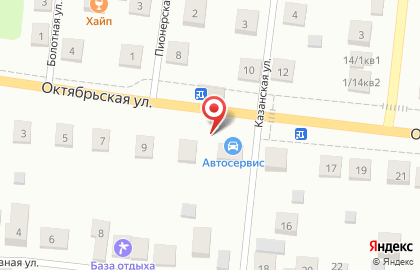 Автосервис по ремонту и заправке автокондиционеров на Октябрьской улице, 13А на карте