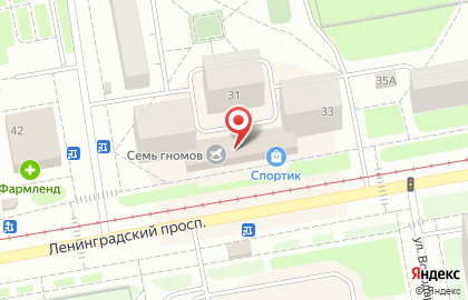 Парикмахерская Рай на Ленинградском проспекте на карте