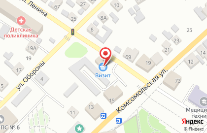 Продуктовый магазин Визит на улице Ленина на карте