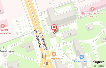 Торгово-сервисная компания Рогачев и К на улице Фрунзе на карте