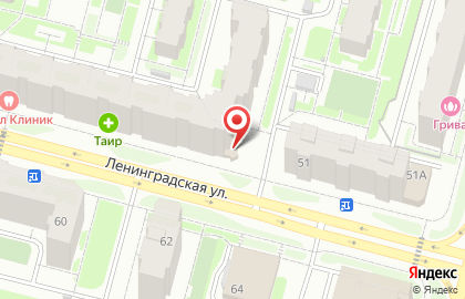 Мастерская по ремонту обуви на улице Ленинградской на карте