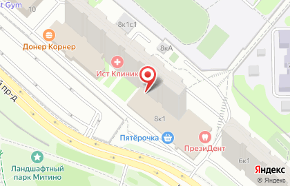 Диагностический центр LabQuest в Новотушинском проезде на карте