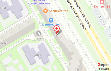 Бар Суши WOK на Комендантском проспекте на карте