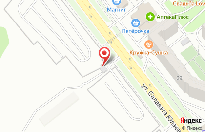Шиномонтажная мастерская на улице Салавата Юлаева на карте