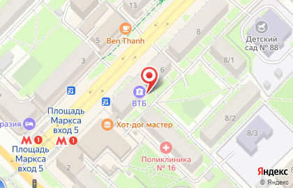 Оптово-розничный магазин СиДэн на площади Карла Маркса на карте
