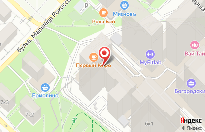 Кофейня Broker Coffee на бульваре Маршала Рокоссовского на карте