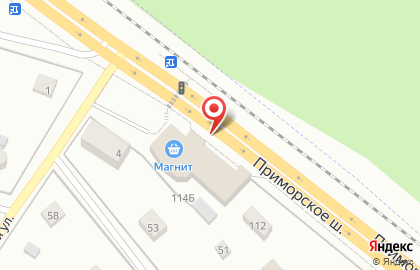 Магазин разливного пива Живое пиво на Приморском шоссе на карте