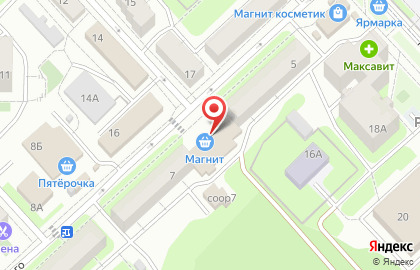 Супермаркет Магнит на улице Жуковского на карте