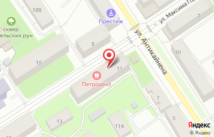 Продовольственный магазин Онего на улице Максима Горького на карте