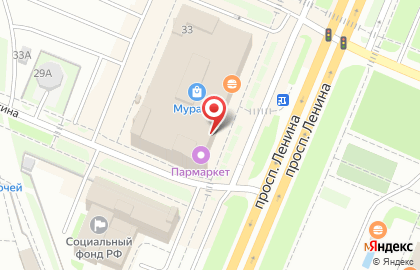 Магазин корейской косметики и бытовой химии Biruza на проспекте Ленина на карте