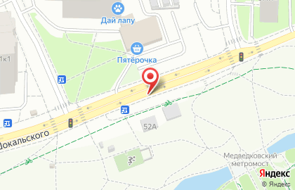 Subway на улице Шокальского на карте
