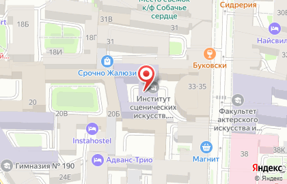 СПбГАТИ на Моховой улице на карте