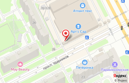 Продовольственный магазин в Красногвардейском районе на карте