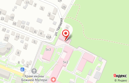 Отделение скорой медицинской помощи на улице Чапаева на карте