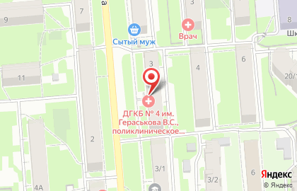 Поликлиника на улице Римского-Корсакова на карте