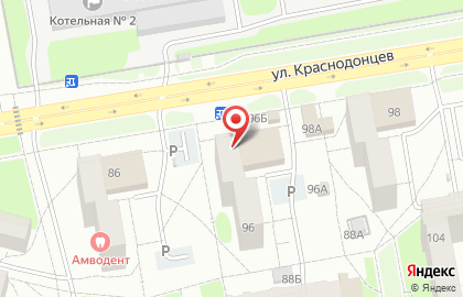 Универсам Пятерочка на улице Краснодонцев на карте