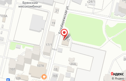 Продуктовый магазин Московский в Фокинском районе на карте