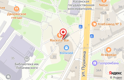 Магазин цветов RosFlover на улице Пушкина на карте
