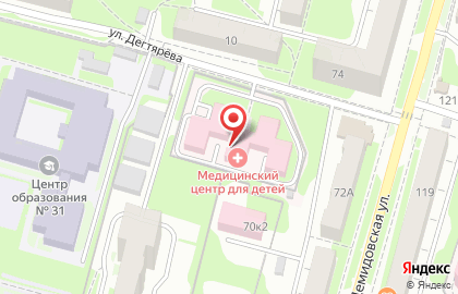Медицинский центр для детей Городская больница №2 г. Тулы им. Е.Г. Лазарева на карте