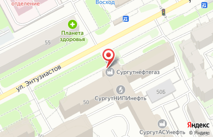Сургутский научно-исследовательский и проектный институт СургутНИПИнефть в Сургуте на карте
