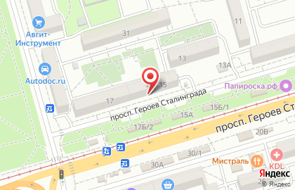 Супермаркет Радеж на проспекте Героев Сталинграда, 15 на карте