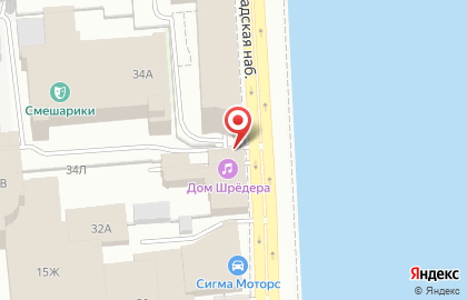 Культурный центр Дом Шрёдера на Петроградской набережной на карте