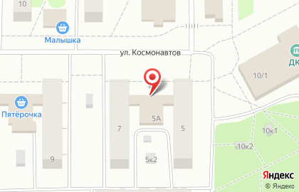 Магазин Московская ярмарка на улице Космонавтов на карте