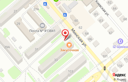 Киоск фастфудной продукции Хотдожка на Минской улице на карте