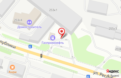 АЗС Газпромнефть-Тюмень на улице Республики на карте
