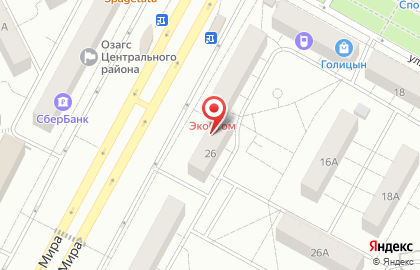Нотариус Мосова Л.М. в Центральном районе на карте