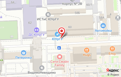 Институт спорта, туризма и сервиса ЮУрГУ в Челябинске на карте