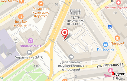 Динамо на улице Ленина на карте
