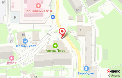 Зоомагазин ЗооГалерея в микрорайоне Королёвка на карте