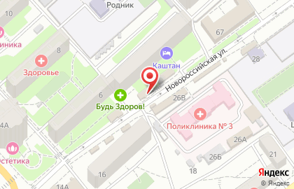Продуктовый магазин Алина на Новороссийской улице на карте