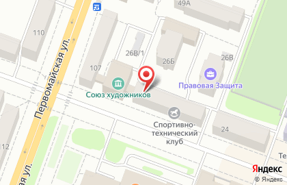 Спортивно-технический клуб на Кремлевской улице на карте