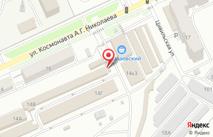 Киоск по продаже фруктов и овощей в Чебоксарах на карте