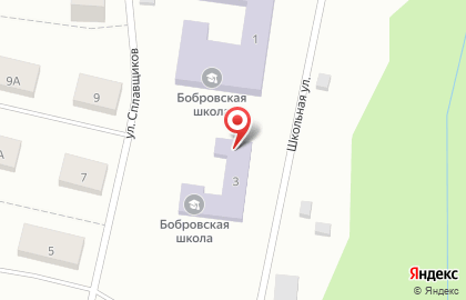 Бобровская средняя школа на карте