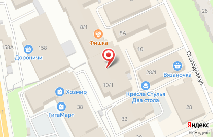 Магазин автозапчастей YULSUN на Огородной улице на карте