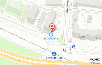 Супермаркет Брусничка в Центральном районе на карте