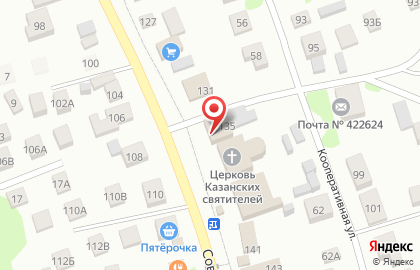Супермаркет Магнит на Советской улице на карте