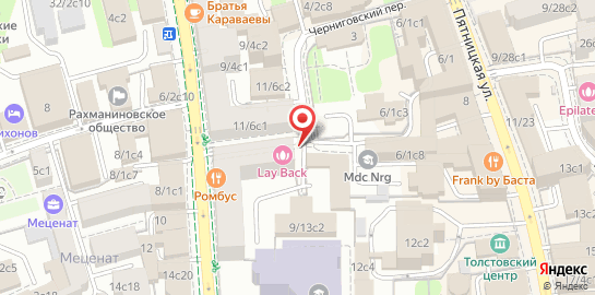 Студия массажа LAY BACK на улице Большая Ордынка на карте