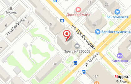 Почтовое отделение №6 на улице Грибоедова на карте