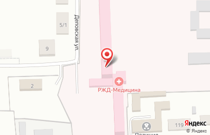Больница РЖД-Медицина на Путевой улице на карте