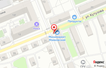 Киоск по продаже хлебобулочных изделий в переулке Маяковского на карте