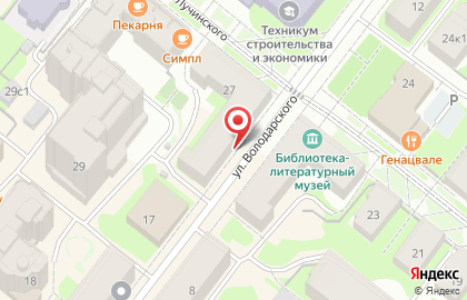 Салон красоты Сакура на улице Володарского на карте