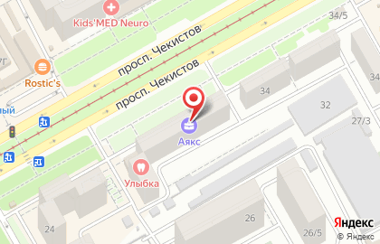 АЯКС, Офис на проспекте Чекистов на карте