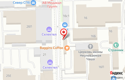 Кофейня Baggins Coffee в Красносельском районе на карте
