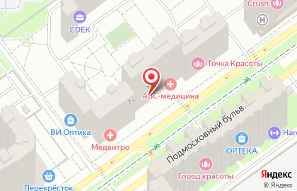 Медицинский многопрофильный центр МедВитро на Подмосковном бульваре на карте